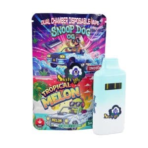 Sky High Extract – Dual Chamber Vape – Snoop Dog OG (Indica) + Tropical Melon (Sativa) – ( Grams + Grams)
